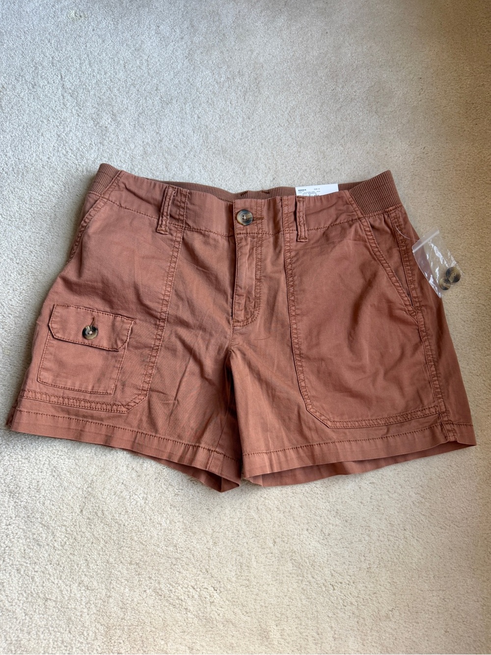NEW Sonoma Utility Cargo Shorts Rust Brown Women's Size 10